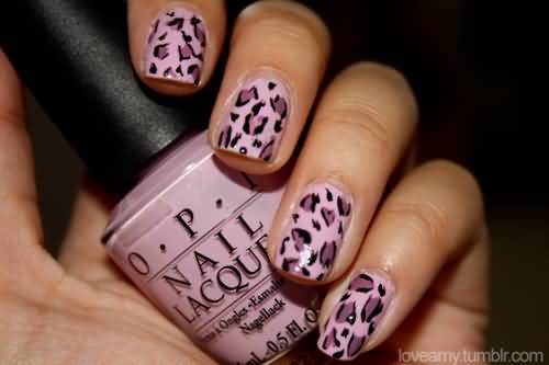 Cute Leopard Print Nail Design Idea