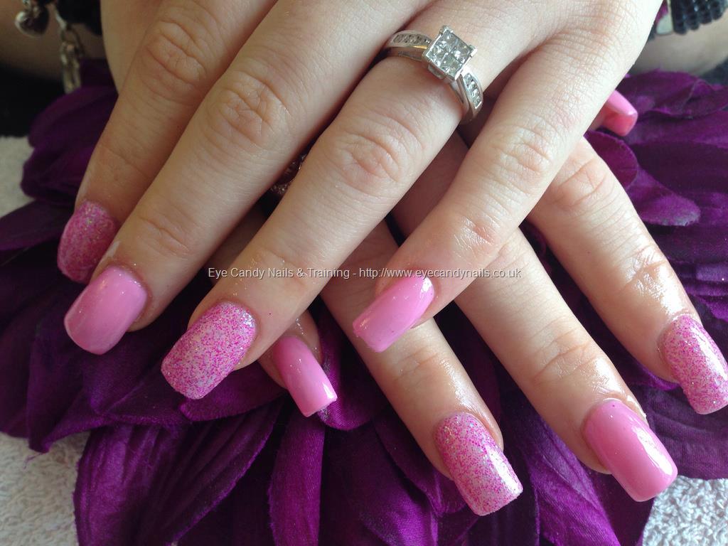 Cute Pink Acrylic Nail Art Design