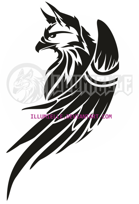 Extremely Nice Griffin Tattoo Design By Ilumielle