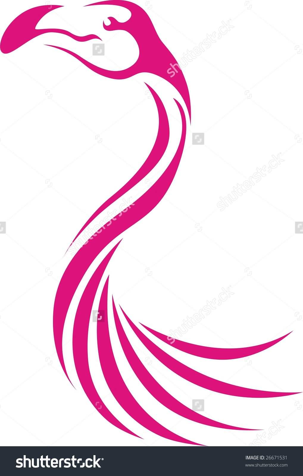 Great Flamingo Tattoo Design