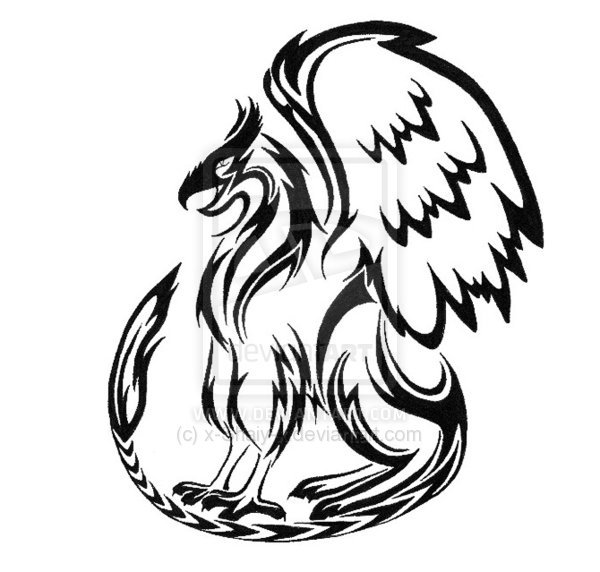 Happy Tribal Griffin Tattoo Design By Wildcpiritwolf