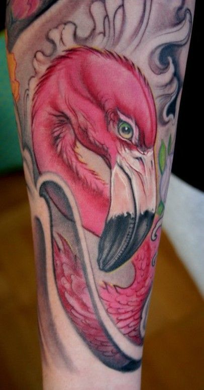 Incredible Flamingo Tattoo