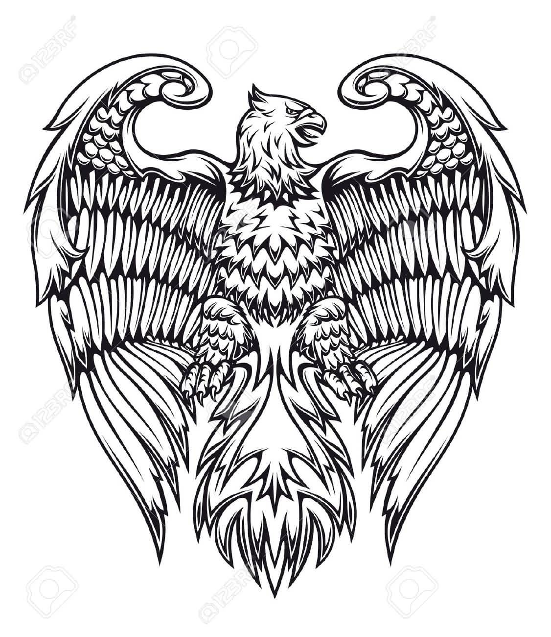 Magnificently Designed Griffin Tattoo Design