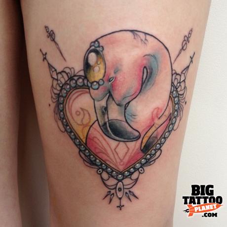 Mind Blowing Flamingo In Incredible Frame Tattoo