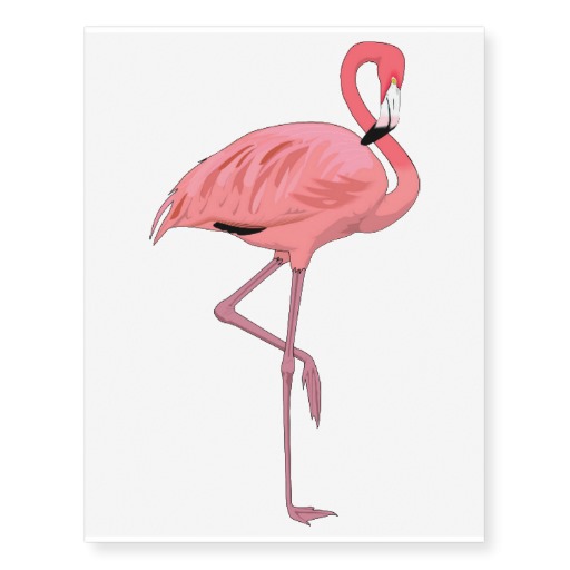 Pretty Flamingo Tattoo Design