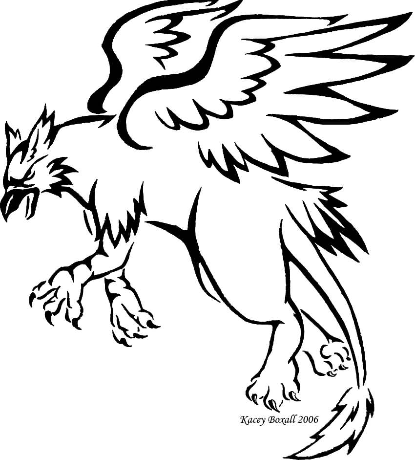 Roaring Griffin Tattoo Design By Gryphon-club