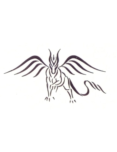 Small Tribal Griffin Tattoo Design