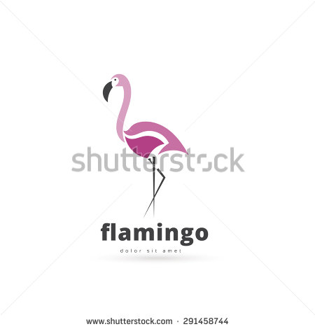 Stylized Flamingo Tattoo Design