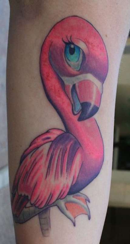 Superb Flamingo Baby Tattoo