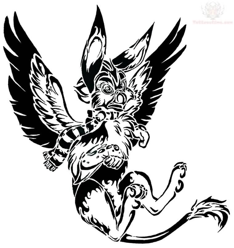 Tribal Griffin Tattoo Design