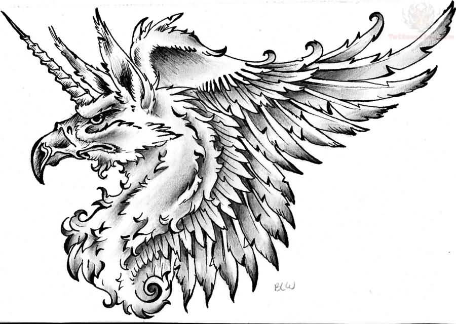 Uni Griffin Tattoo Design