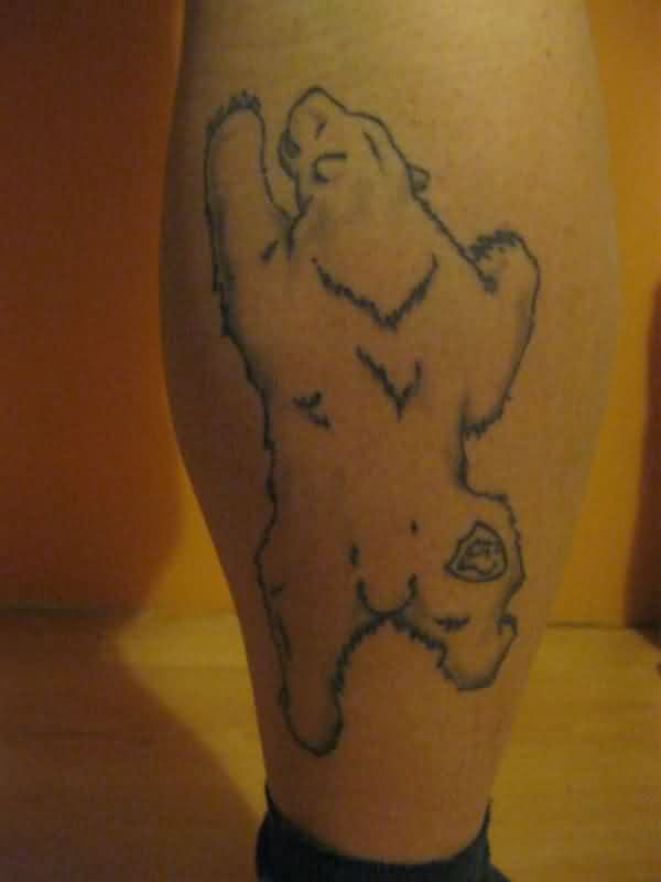 Amazing Polar Bear Tattoo