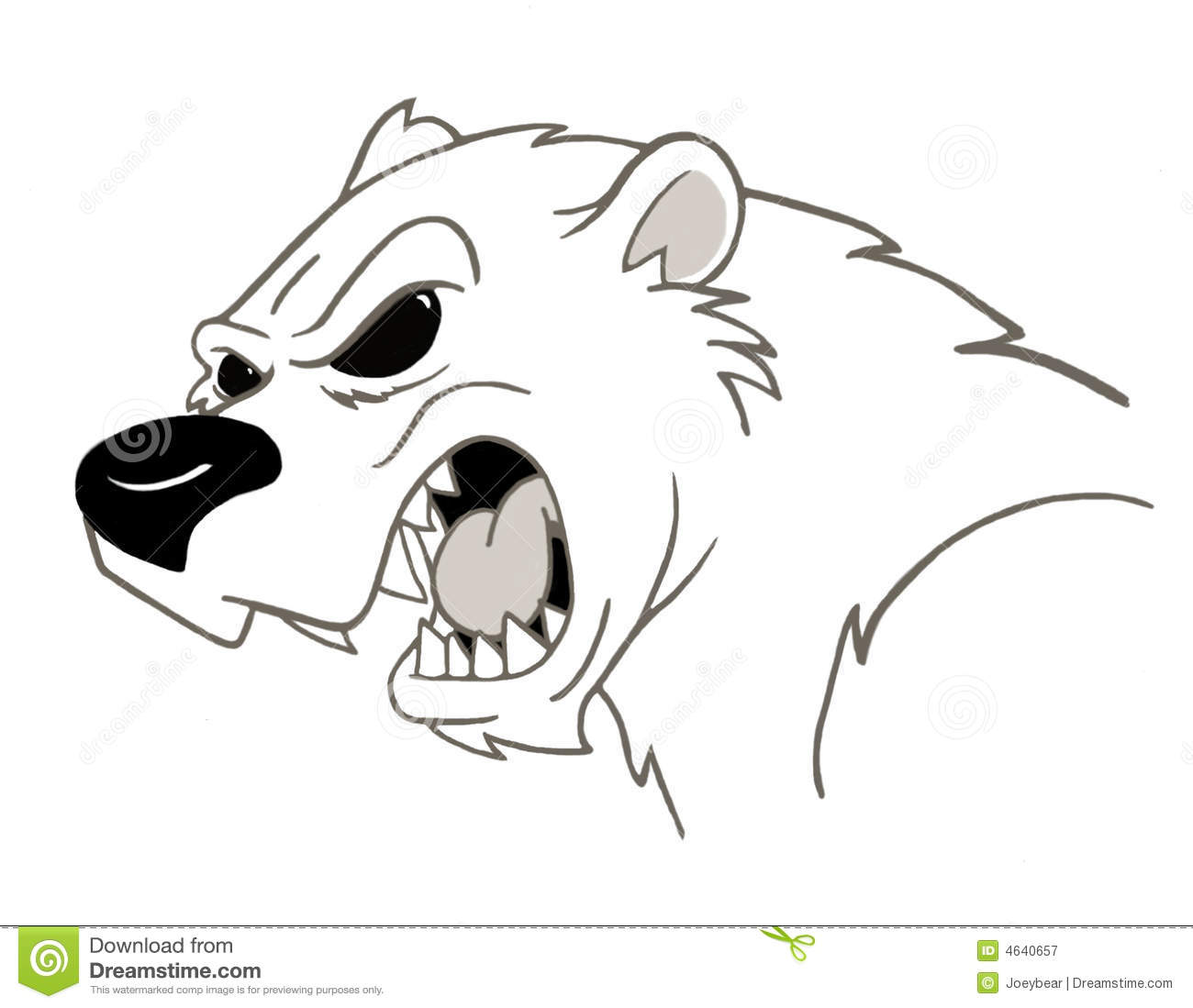 Angry Polar Bear Tattoo Design