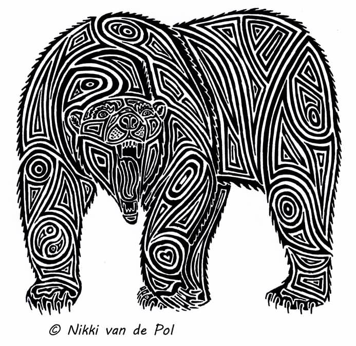 Angry Tribal Polar Bear Tattoo Design By Nikki Vdp