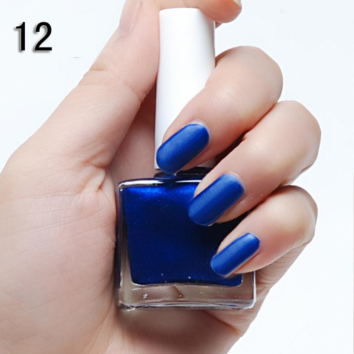 Blue Matte Nail Polish Design
