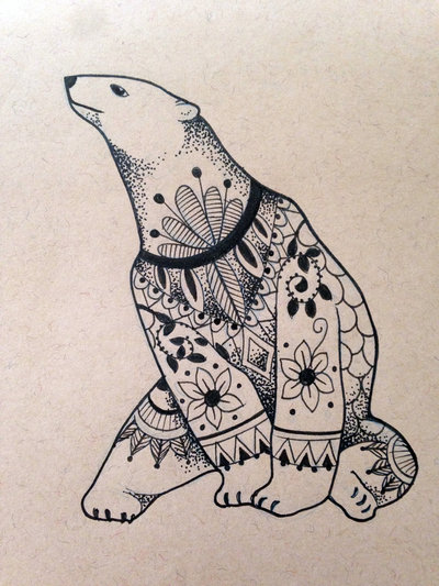 Cute Polar Bear Tattoo Design By Robinelizabethart