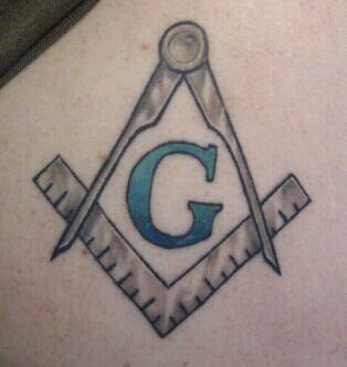 Grey Masonic Symbol Tattoo