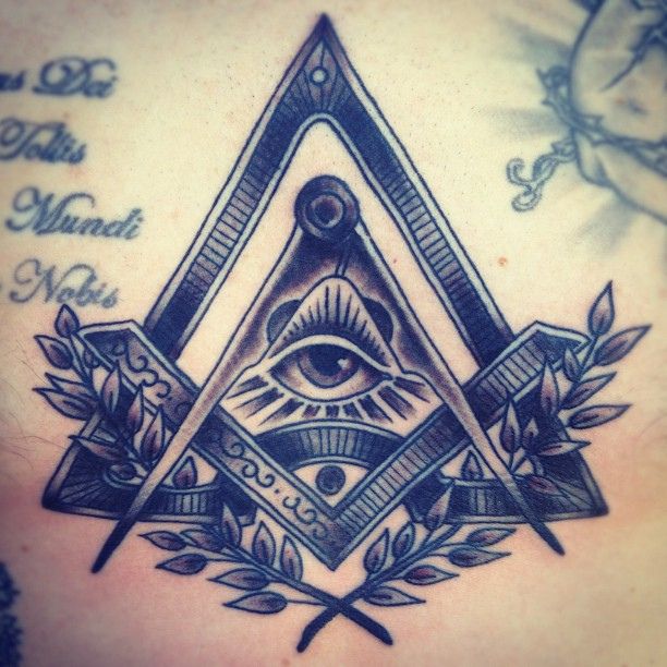 Masonic Compass And Square Tattoo Image