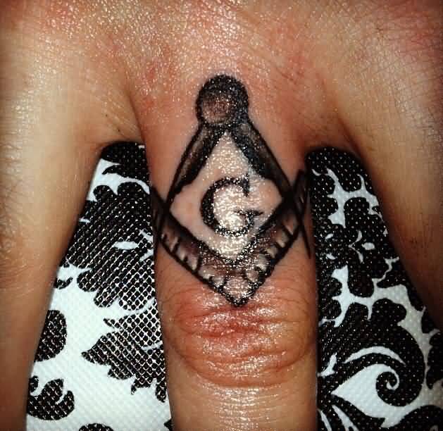 Masonic Tattoo On Finger