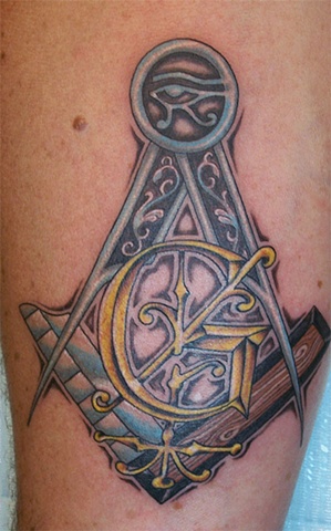 Masonic Tattoo On Forearm