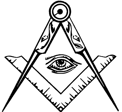 Outline Masonic Tattoo Design Idea