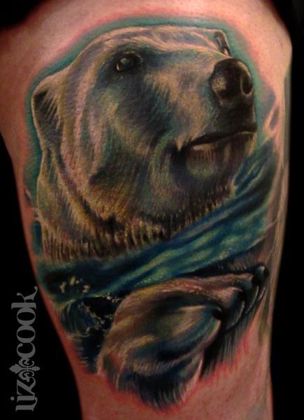 Realistic Polar Bear Tattoo