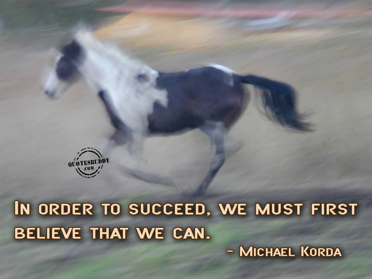 To succeed, we must first believe that we can.