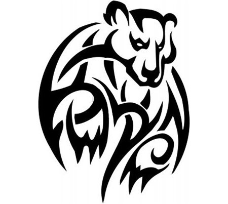 Tribal Polar Bear Tattoo Design