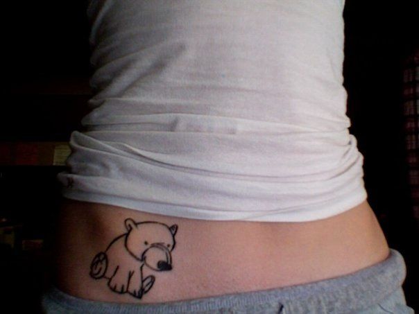Very Cute Baby Polar Bear Tattoo