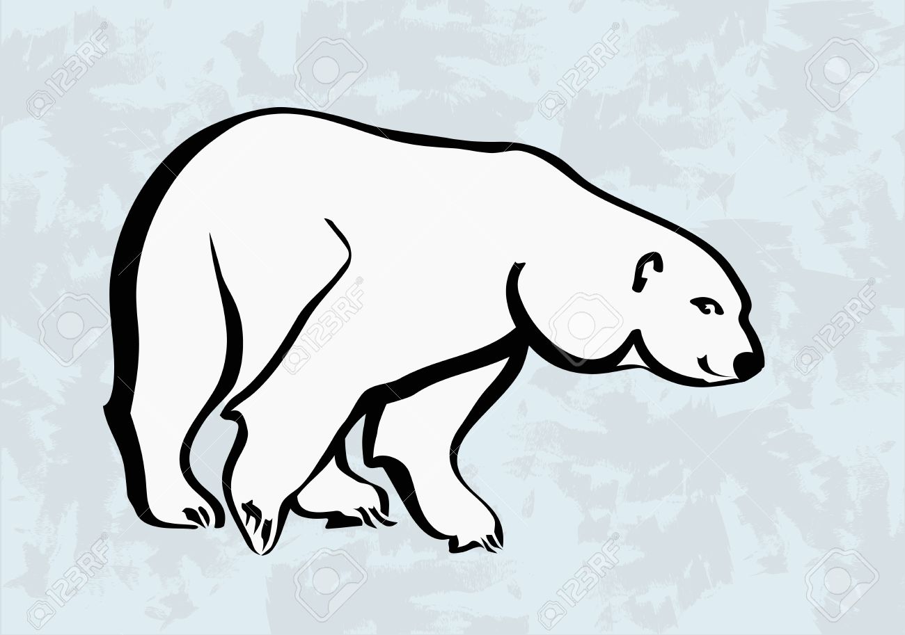 White Polar Bear Tattoo Design