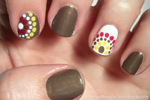 Beautiful Polka Dots Nail Design Idea