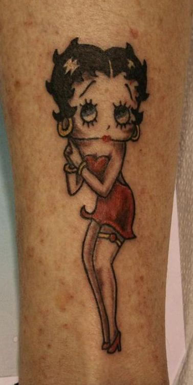 Betty Boop Tattoo On Forearm
