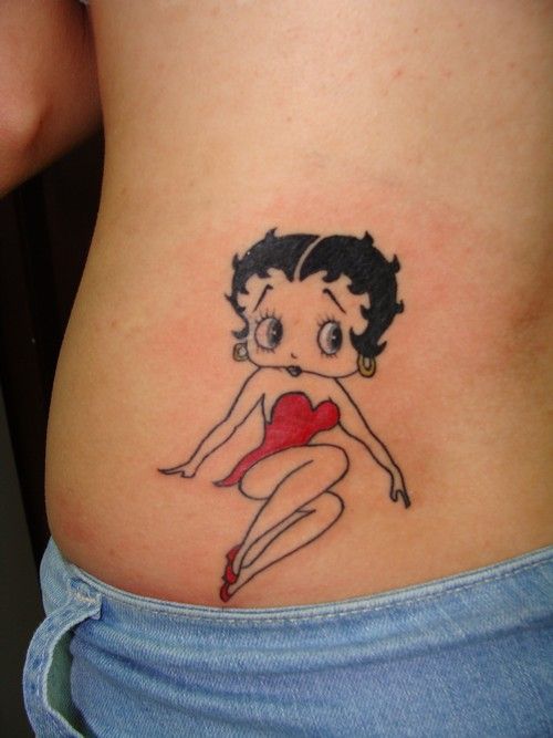Betty Boop Tattoo On Lower Back