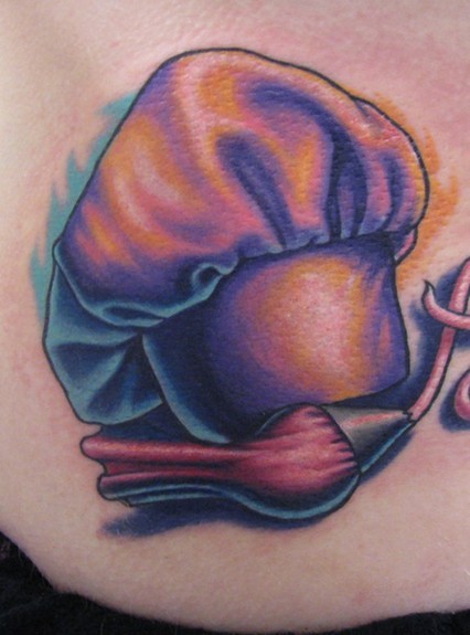 Chef Hat With Pastry Bag Tattoo