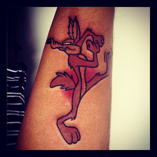 Coyote Tattoo On Left Forearm