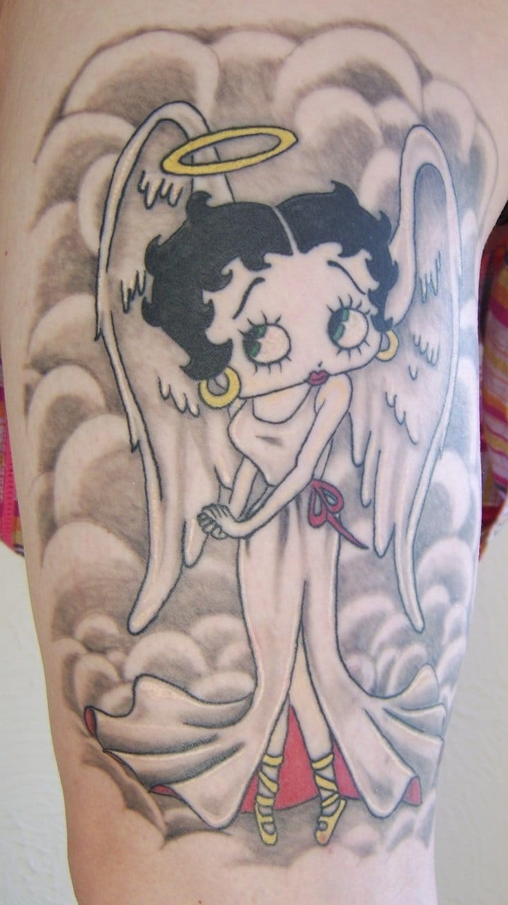 Cute Angel Betty Boop Tattoo