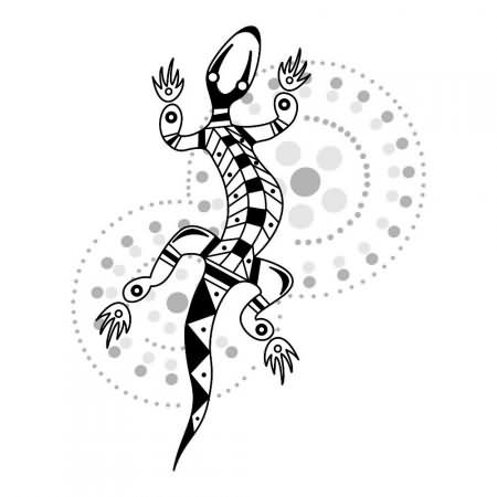 Gecko Aboriginal Tattoo Design