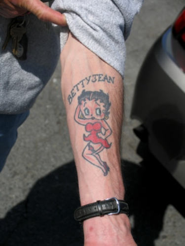 Left Forearm Betty Boop Tattoo