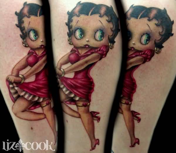 Pin Up Betty Boop Tattoo by Liz Cook