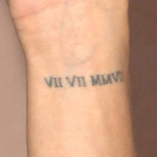 Plain Roman Numeral Tattoo On Wrist