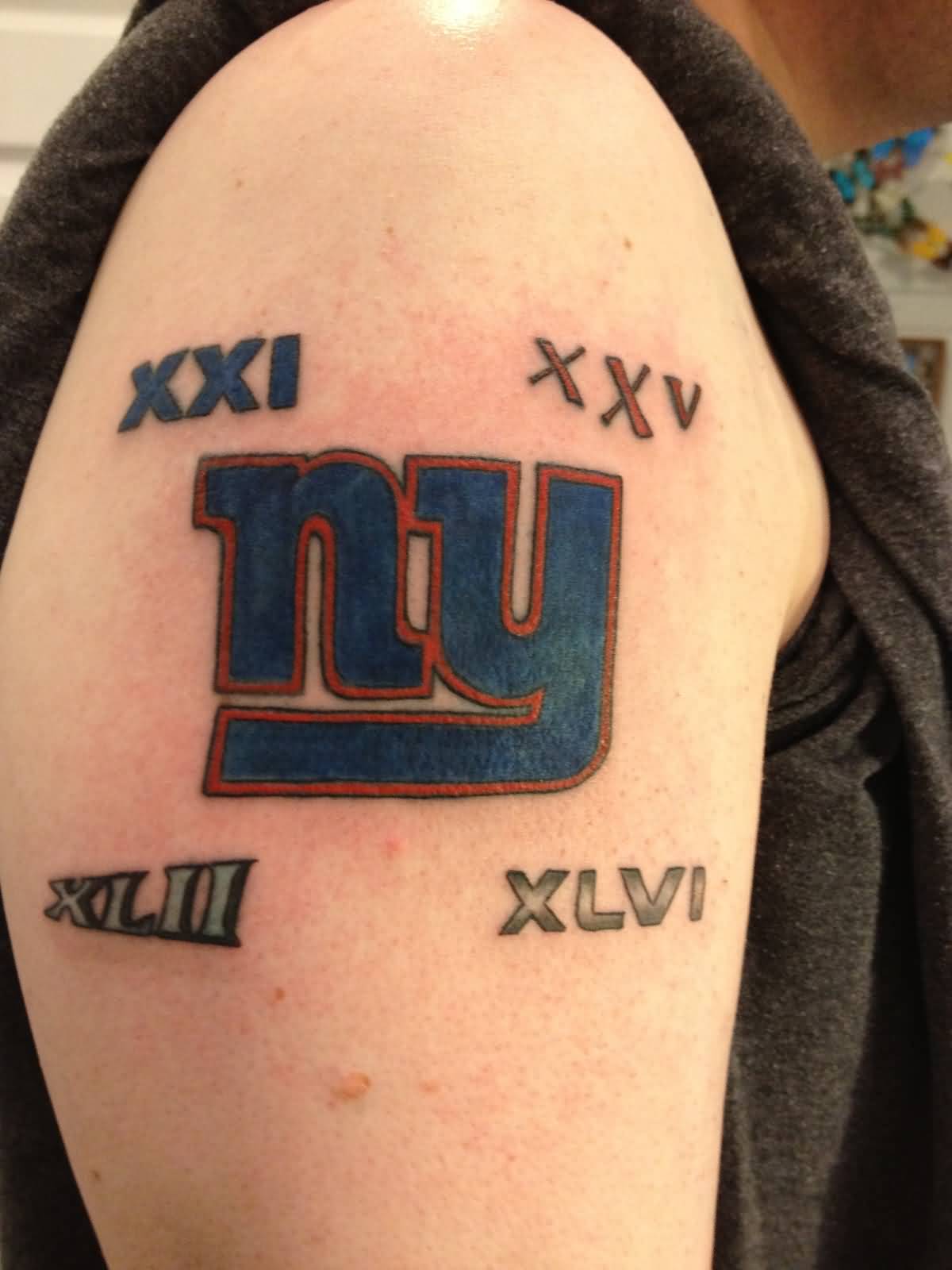 Roman Numeral Numbers With NY Tattoo On Half Sleeve