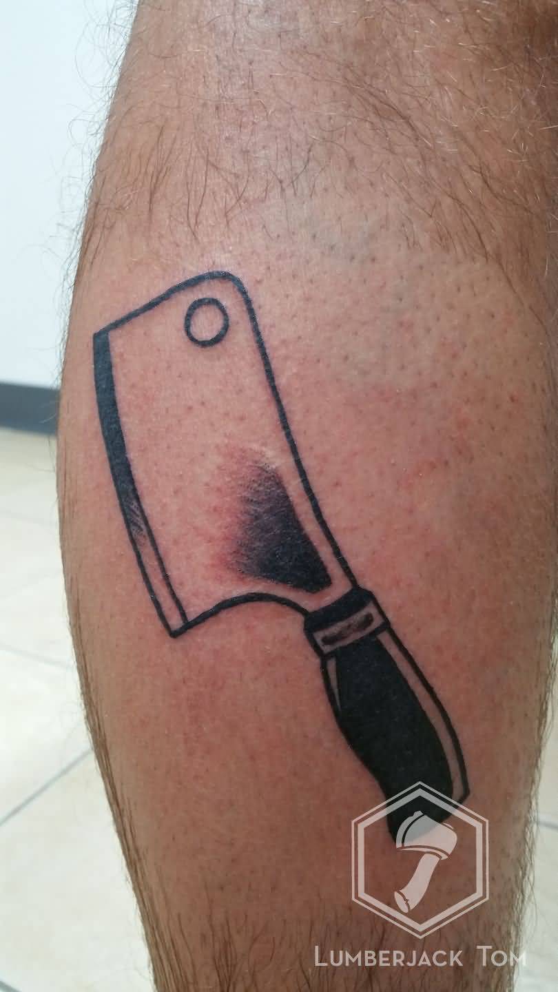 Simple Chef Cleaver Tattoo