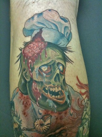 Unique Zombie Chef Tattoo