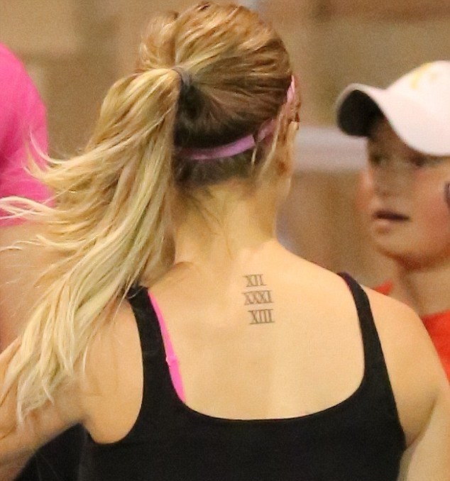 Upper Back Roman Numeral Tattoo For Girl