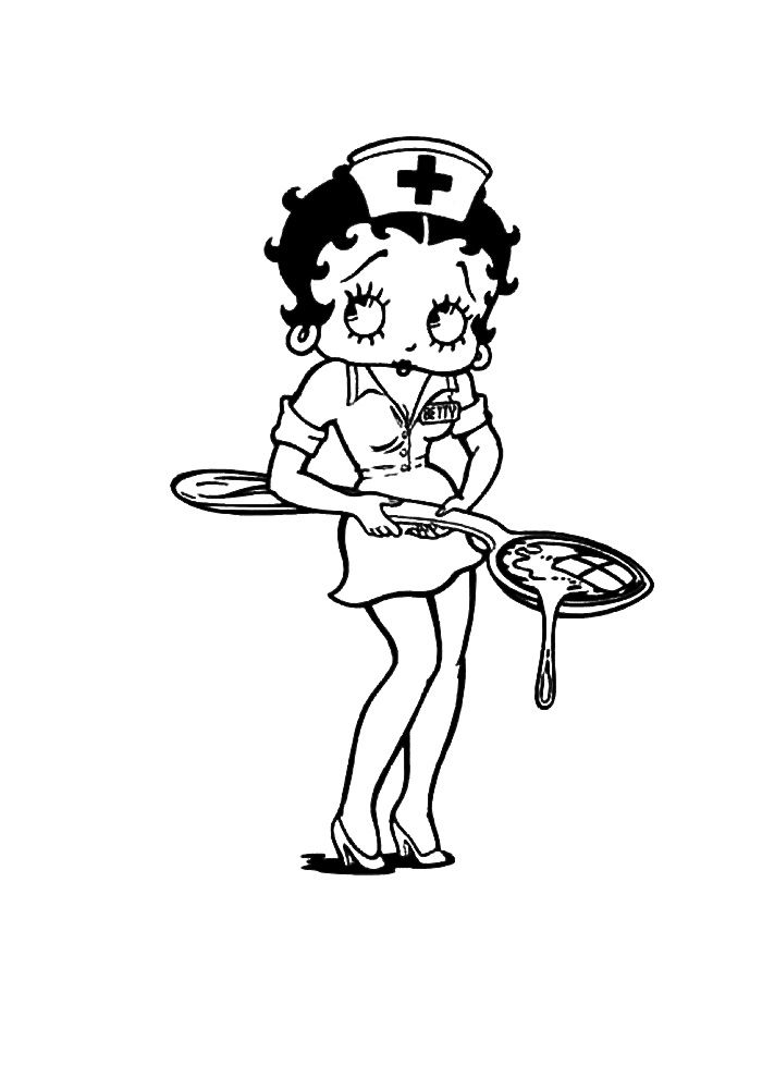 Betty Boop Nurse Tattoo Design