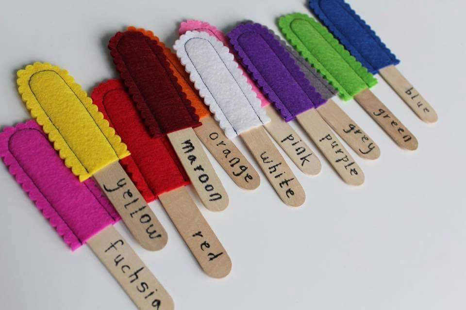 Color Sticks Created with Popsicle Sticks