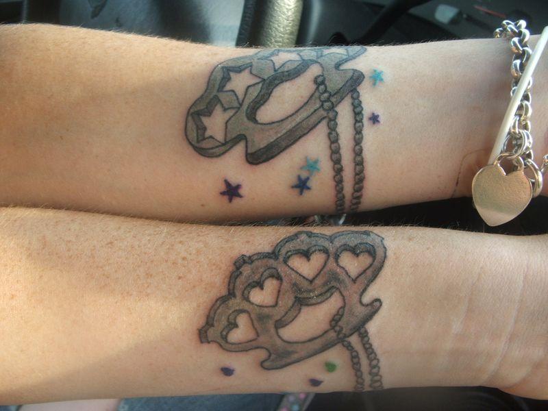 Cool Knuckle Matching Tattoos On Wrists