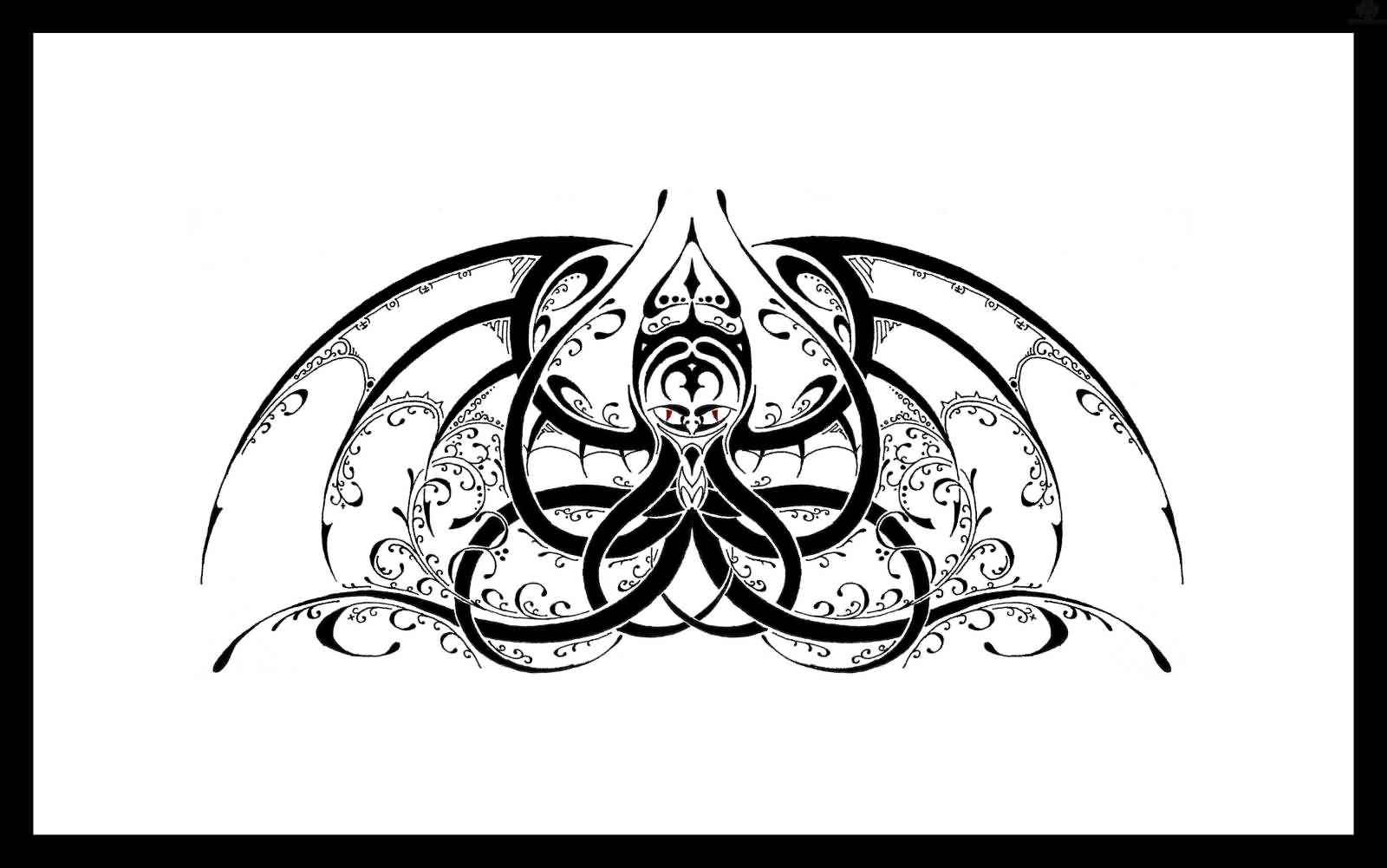 Cthulhu With Wings Tattoo Design Sample