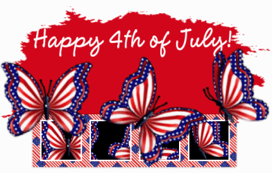 Happy 4th Of July Animated Butterflies Ecard