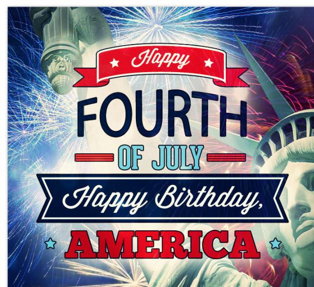 Happy Fourth Of July Happy Birthday America